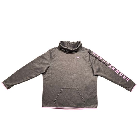 Under Armour ColdGear Storm Gray Purple Cowl Neck Pullover Sweatshirt Womens XXL - Picture 3 of 7